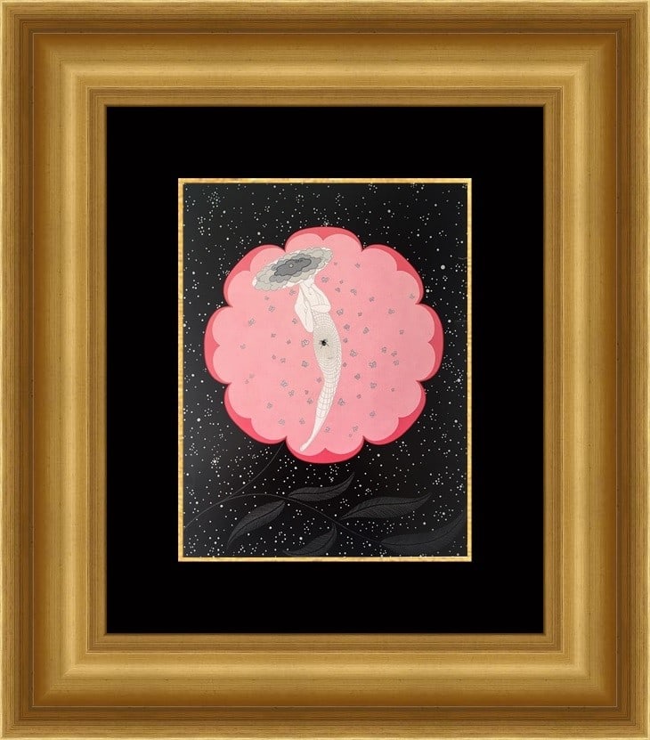 Erte Monte Carlo Art Deco Custom Framed Lithograph 18 x 21: Erte Monte Carlo Art Deco Custom Framed Lithograph 18 x 21 This exquisite custom framed print titled "Monte Carlo" by renowned artist Erte is a stunning piece that captures the essence of Art Deco sty