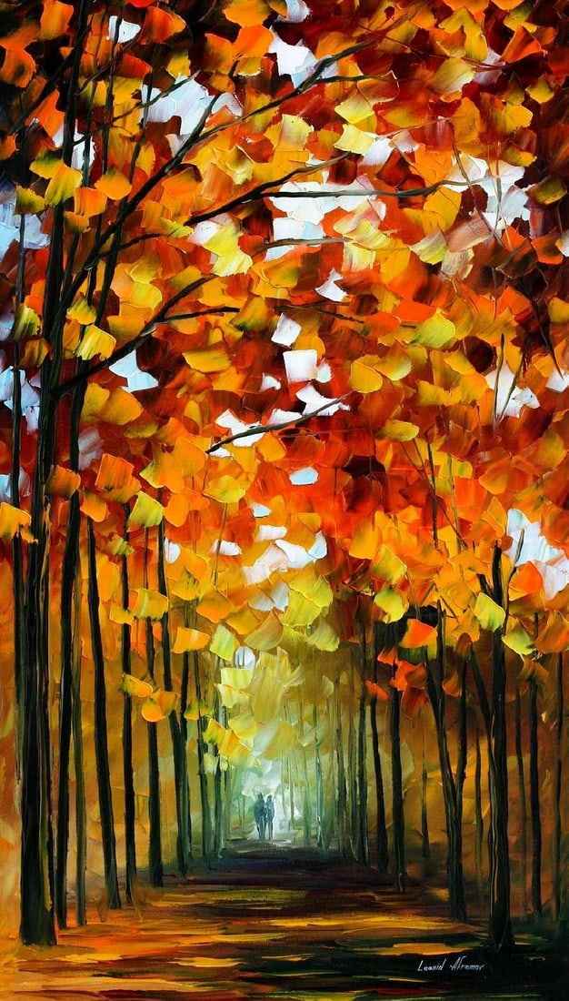 Before The Leafs Fall Limited Edition 1/25 by Leonid Afremov Canvas Art: Before The Leafs Fall Limited Edition 1/25 by Leonid Afremov Canvas Art "Before The Leafs Fall" is a limited edition giclee artwork hand-painted by renowned artist Leonid Afremov. This piece is part o