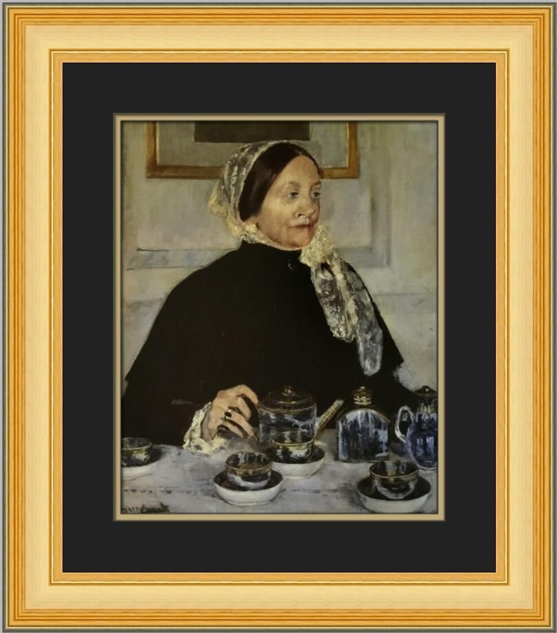 Mary Cassatt Lady at the Tea Table Custom Framed Print 20x19 Impressionism Art: Mary Cassatt Lady at the Tea Table Custom Framed Print 20x19 Impressionism Art This exquisite custom framed print features "Lady at the Tea Table," an iconic work by renowned artist Mary Cassatt. Craf