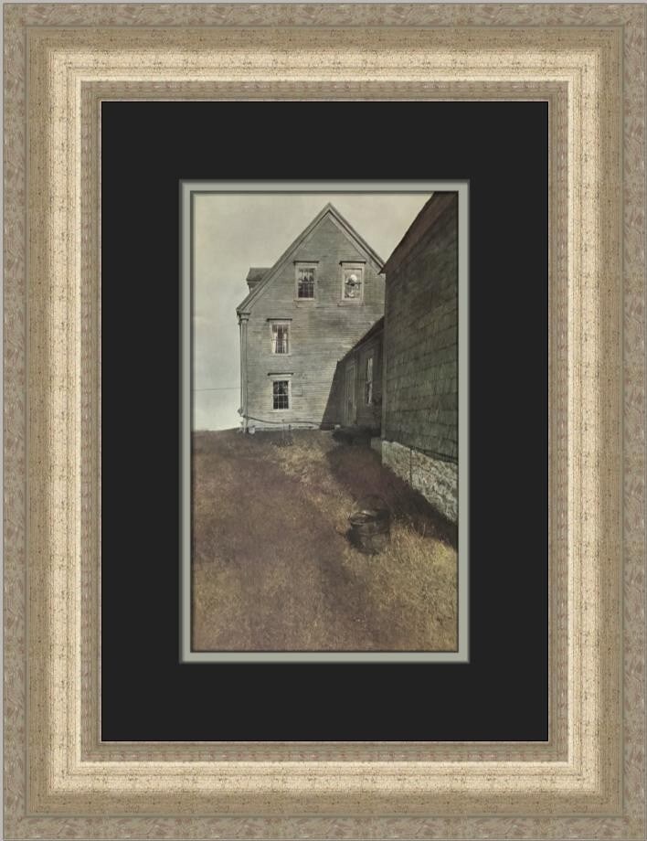 Andrew Wyeth Weatherside Custom Framed Print 20x15 in: Andrew Wyeth Weatherside Custom Framed Print 20x15 in This stunning custom framed print titled "Weatherside" by renowned artist Andrew Wyeth showcases the beauty of realism regionalism. Measuring 20 i
