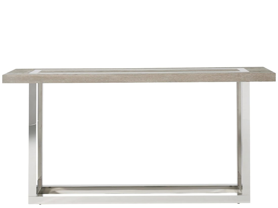 Wyatt Console Table Contemporary Metal Stainless Steel Flint Finish: Wyatt Console Table Contemporary Metal Stainless Steel Flint Finish Introducing the Wyatt Console Table, an elegant piece that seamlessly blends modern design with functionality. This console table fe
