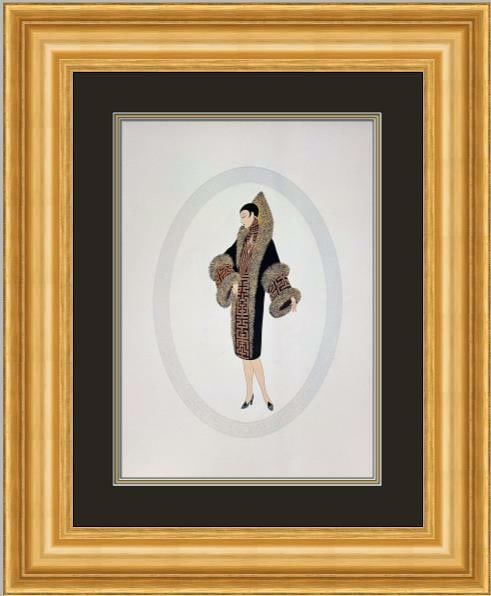 Erte le Cirque Custom Framed Art Deco Print 18 x 21: Erte le Cirque Custom Framed Art Deco Print 18 x 21 Experience the elegance of Art Deco with this custom framed print titled 'le Cirque' by Erte. This medium-sized reproduction features a stunning off