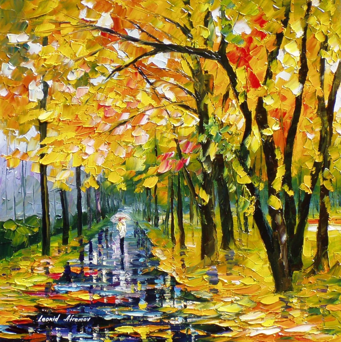 Long Autumn Limited Edition 1/25 Giclee by Leonid Afremov: Long Autumn Limited Edition 1/25 Giclee by Leonid Afremov Introducing 'Long Autumn', a stunning limited edition giclee artwork by renowned artist Leonid Afremov. This exquisite piece is hand-painted a