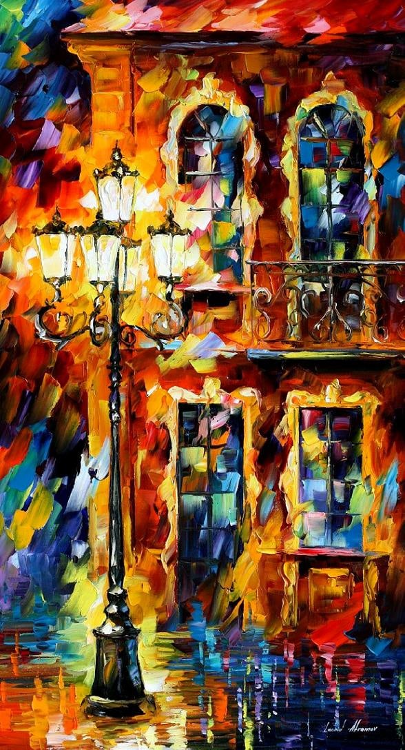 Old Light Limited Edition Giclee 1/25 by Leonid Afremov: Old Light Limited Edition Giclee 1/25 by Leonid Afremov Introducing the limited edition giclee artwork titled "Old Light" by renowned artist Leonid Afremov. This exquisite piece is one of only 25 crea