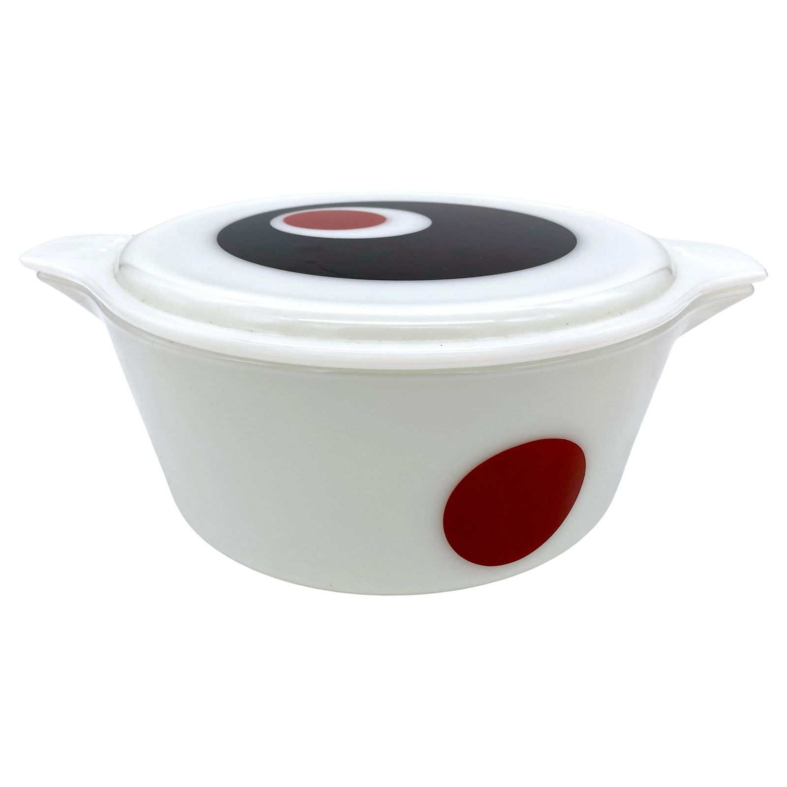 Mod Pyrex Moon Deco #475 Covered Tureen 1971 Limited Edition: Mod Pyrex Moon Deco #475 Covered Tureen 1971 Limited Edition Introducing the Mod Pyrex Moon Deco #475 Covered Tureen from 1971, a rare and limited offering that embodies the charm of Mid-Century Moder