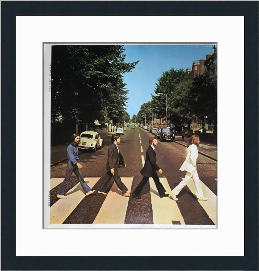 The Beatles Abbey Road Original Record Slick Custom Framed 20 x 19: The Beatles Abbey Road Original Record Slick Custom Framed 20 x 19 This custom framed original record slick features the iconic Beatles album Abbey Road, a must-have for any rock and pop music enthusi