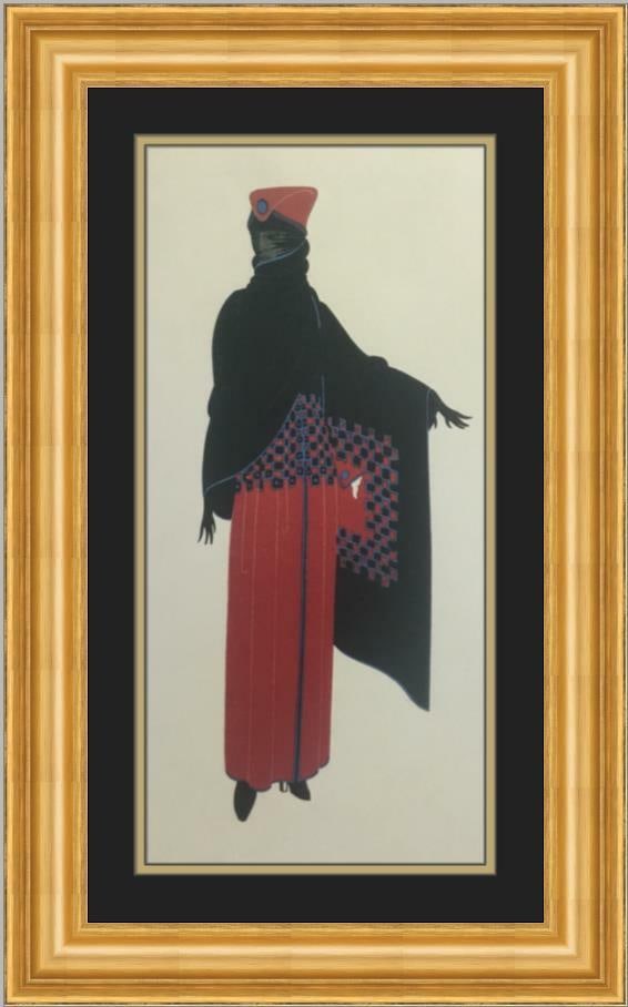Erte Zsa Zsa Art Deco Custom Framed Lithograph Print: Erte Zsa Zsa Art Deco Custom Framed Lithograph Print This stunning Erte Zsa Zsa Custom Framed Print showcases the iconic Art Deco style. Crafted by renowned artist Erte, this piece features a vibrant
