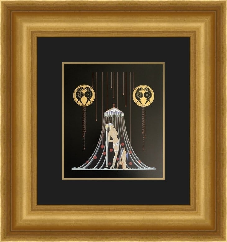 Erte Helen of Troy Custom Framed Art Deco Print 18 x 21: Erte Helen of Troy Custom Framed Art Deco Print 18 x 21 This stunning custom framed print titled 'Helen of Troy' by the renowned artist Erte showcases a captivating Art Deco style. Produced using the