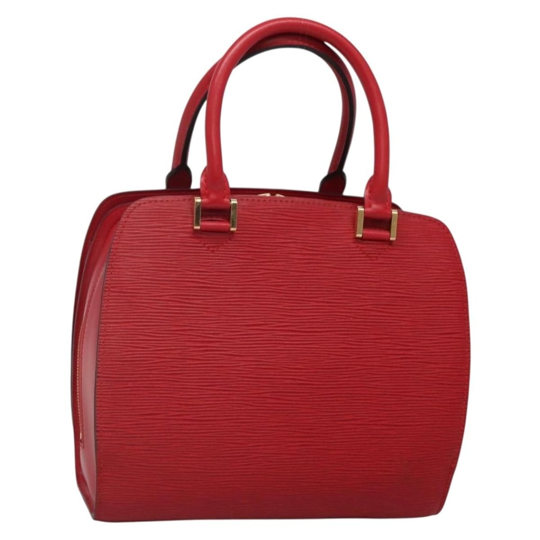 LOUIS VUITTON Epi Pont Neuf Hand Bag Red M52057 Made in France: LOUIS VUITTON Epi Pont Neuf Hand Bag Red M52057 Made in France Elevate your style with the LOUIS VUITTON Epi Pont Neuf Hand Bag in a vibrant red hue. Expertly crafted from durable Epi leather, this ha