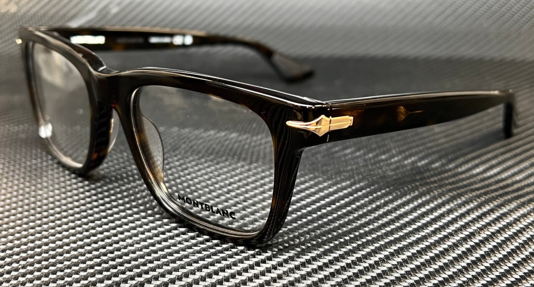 Mont Blanc MB0266O 002 Brown Havana Men's Eyeglasses with Authenticity Certificate: Mont Blanc MB0266O 002 Brown Havana Men's Eyeglasses with Authenticity Certificate Discover the luxurious Mont Blanc MB0266O 002 Eyeglasses, featuring a sophisticated Brown Havana frame that perfectly