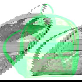 Chrome Hearts Green PVC BACK TO SCHOOL Backpack Vinyl Leather: Chrome Hearts Green PVC BACK TO SCHOOL Backpack Vinyl Leather Introducing the Chrome Hearts Back to School Backpack, a stylish blend of practicality and luxury. This backpack is crafted from durable v