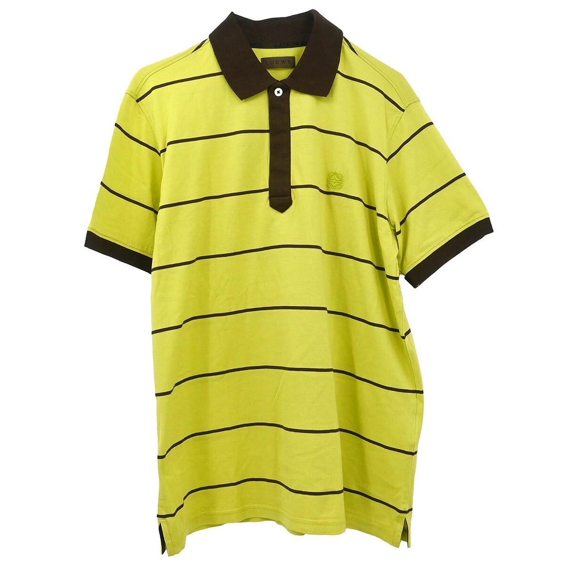 Vintage Loewe Light Green Polo Shirt Casual Summer Style: Vintage Loewe Light Green Polo Shirt Casual Summer Style Elevate your casual wardrobe with this vintage Loewe polo shirt in a refreshing light green hue. Designed with a collared neckline and short sl