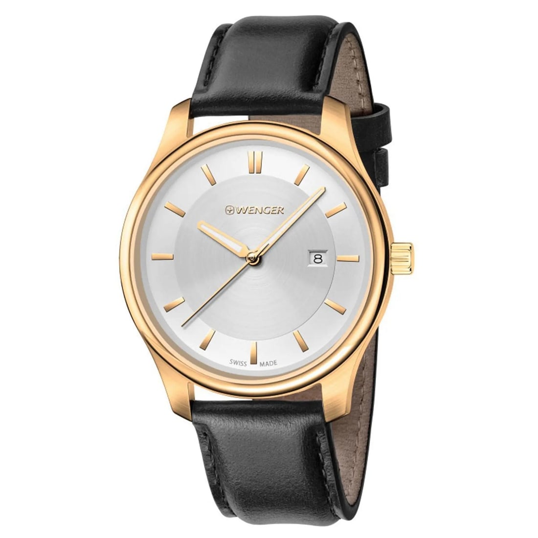 Wenger City Classic Gold Tone Ladies Watch Silver Dial Quartz 01.1421.101: Wenger City Classic Gold Tone Ladies Watch Silver Dial Quartz 01.1421.101 Introducing the Wenger City Classic Ladies Watch, a perfect blend of elegance and functionality. This wristwatch features a st