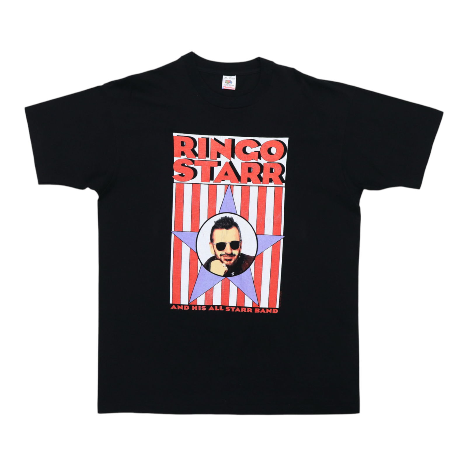 1992 Ringo Starr All Starr Band Vintage Tour Shirt Black Cotton: 1992 Ringo Starr All Starr Band Vintage Tour Shirt Black Cotton Step back in time with this original vintage 1992 Ringo Starr and His All Starr Band Tour Shirt. This true vintage piece features striki