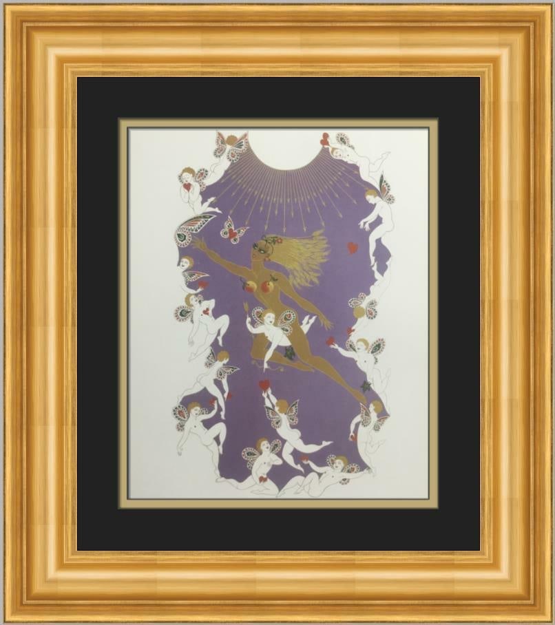 Erte Summer Art Deco Custom Framed Print 21 x 18 Nudes: Erte Summer Art Deco Custom Framed Print 21 x 18 Nudes This exquisite custom framed print titled 'Summer' by renowned artist Erte captures the essence of the season through a stunning Art Deco style.