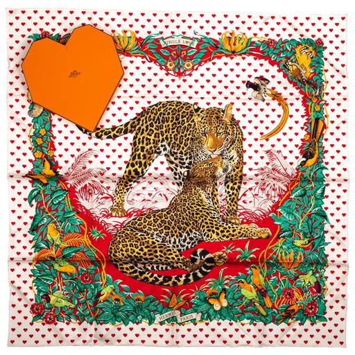 Hermes Robert Dallet Jungle Love French Silk Scarf