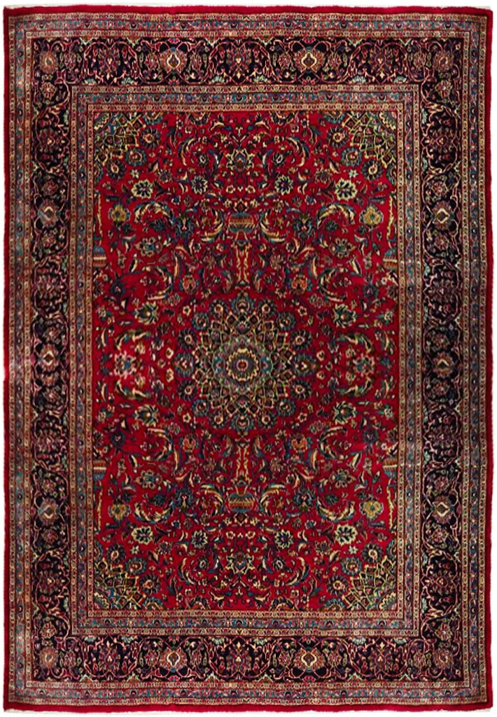 Handcrafted Semi Antique Persian Sheik Safi Safavid Rug 9'5 x 12'10: Handcrafted Semi Antique Persian Sheik Safi Safavid Rug 9'5 x 12'10 Enhance your living space with this exquisite 9.5 x 12.10 Semi Antique Persian Sheik Safi Safavid Rug, handcrafted by skilled Persia