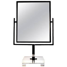 Charles Hollis Jones 1970s Two-Sided Chrome Lucite Mirror (1 of 9)