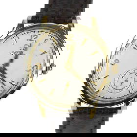 Vintage 14K Yellow Gold Omega Automatic Watch with Lizard Strap: Vintage 14K Yellow Gold Omega Automatic Watch with Lizard Strap This vintage Omega wristwatch showcases timeless elegance with its classic design and high-quality craftsmanship. Crafted from 14K yello