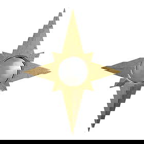 Modern Gold Leaf Finish Distressed Convex Star Mirror 26 x 34: Modern Gold Leaf Finish Distressed Convex Star Mirror 26 x 34 This exquisite convex mirror features a modern star design with a stunning genuine gold leaf finish. Crafted with high-quality materials,