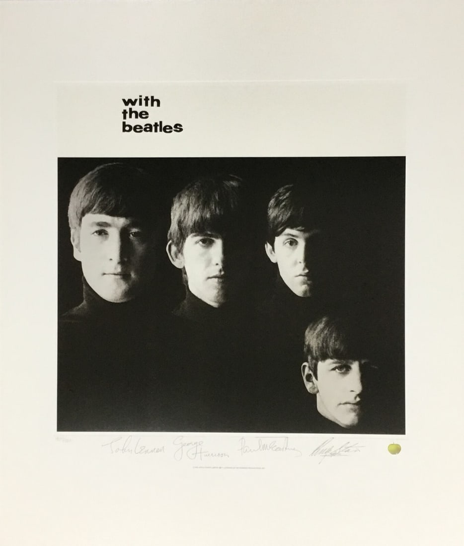 The Beatles With The Beatles Lithograph Facsimile Signed Limited Edition: The Beatles With The Beatles Lithograph Facsimile Signed Limited Edition This stunning lithograph features the iconic album cover art of 'With The Beatles' by the legendary rock band, The Beatles. Mea