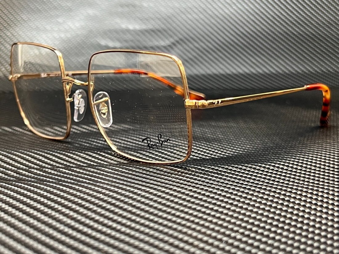 Ray-Ban RX1971V 2943 Copper Square Women's Eyeglasses with Case: Ray-Ban RX1971V 2943 Copper Square Women's Eyeglasses with Case Elevate your eyewear collection with these stylish Ray-Ban RX1971V 2943 eyeglasses. Designed for women, these square-shaped frames featu