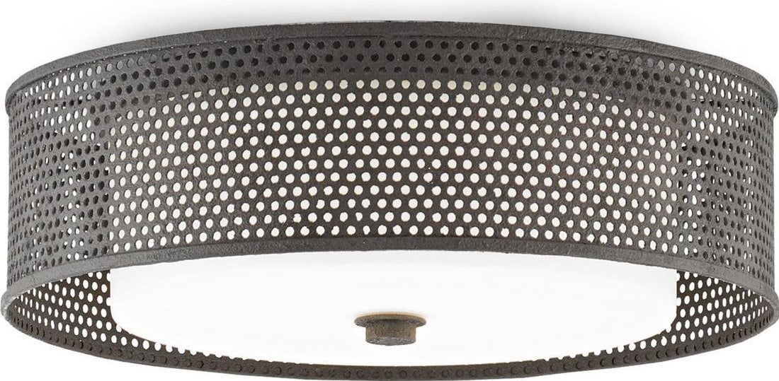 Currey Notte Flush Mount Lighting 2 Bulb Mole Black Finish: Currey Notte Flush Mount Lighting 2 Bulb Mole Black Finish Illuminate your space with the Elegant Notte Flush Mount, designed to create captivating effects in any room. This stunning lighting fixture