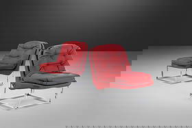 Milo Baughman Scoop Lounge Chairs with Chrome Bases 1970s: Milo Baughman Scoop Lounge Chairs with Chrome Bases 1970s Introducing a stylish pair of Scoop Lounge Chairs, attributed to renowned designer Milo Baughman, dating back to the 1970s. These chairs featu