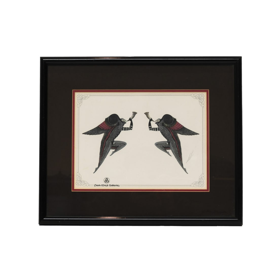 Signed Art Deco Lithograph 'Zephyr II' by Erte Framed Print: Signed Art Deco Lithograph 'Zephyr II' by Erte Framed Print "Zephyr II" by Erte is a stunning representation of the Art Deco movement, showcasing elegance and sophistication through intricately crafte