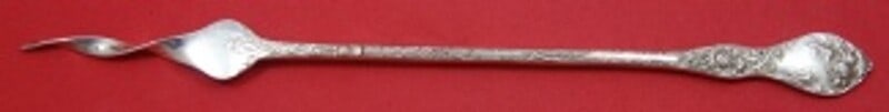 Blackinton Thistle Sterling Silver 9 inch Olive Spear Serving Piece: Blackinton Thistle Sterling Silver 9 inch Olive Spear Serving Piece This exquisite serving piece features a long handle and is crafted from high-quality sterling silver. The design showcases the elega