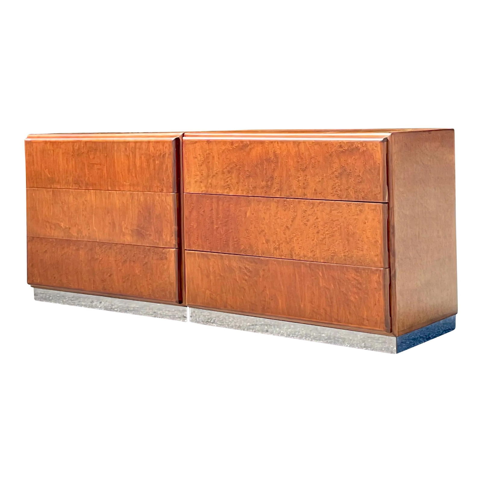 Vintage Thayer Coggin Burl Wood Nightstands Pair Boho Luxe: Vintage Thayer Coggin Burl Wood Nightstands Pair Boho Luxe Elevate your bedroom decor with this exquisite pair of Vintage Thayer Coggin Burl Wood Nightstands. Crafted from rich burl wood, these nights