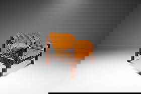 Rare Jean Gillon 'Amazonas' Lounge Chair in Rosewood Leather 1970s Italma: Rare Jean Gillon 'Amazonas' Lounge Chair in Rosewood Leather 1970s Italma Presenting the ultra-rare "Amazonas" lounge chair, a stunning design by Jean Gillon for Italma from the 1970s. This iconic pie