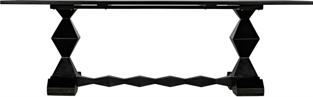 Madeira Mahogany Console Table Regency Style Hand-Rubbed Black Finish: Madeira Mahogany Console Table Regency Style Hand-Rubbed Black Finish Introducing the Madeira Mahogany Console, a stunning addition to your home decor. This console showcases a refined Regency style,