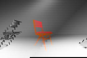 1960s Italian Mid-Century Modern Walnut Accent Chair After Carlo de Carli: 1960s Italian Mid-Century Modern Walnut Accent Chair After Carlo de Carli Discover a stunning Italian Mid-Century Modern angular accent chair, inspired by the designs of Carlo de Carli. This unique pi