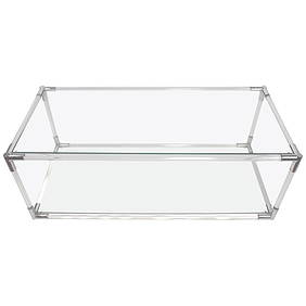 Stylish Lucite Chrome Console Table by Charles Hollis Jones (1 of 9)