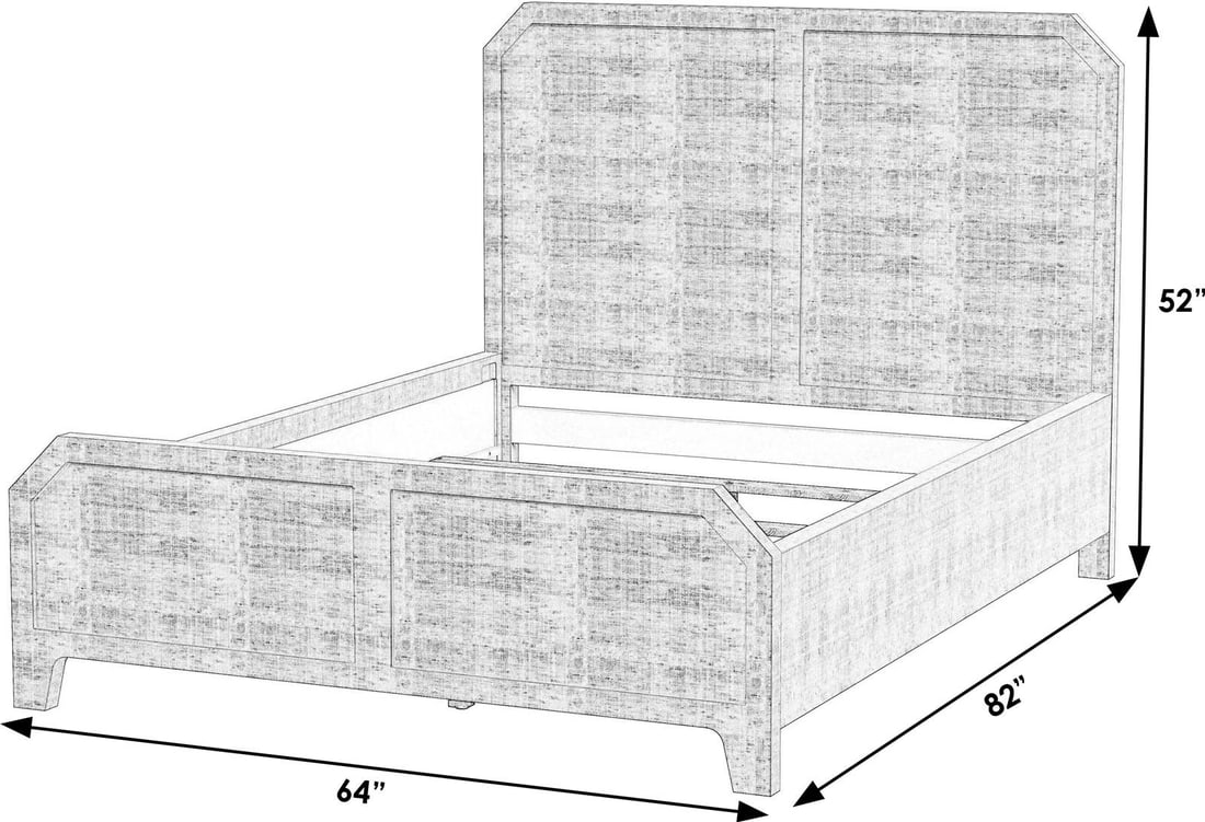 Butler Bar Harbor Queen Bed Antique Style Coastal Design: Butler Bar Harbor Queen Bed Antique Style Coastal Design Introducing the Elegant Raffia Queen Bed from the Bar Harbor Collection, a stunning piece crafted in a vintage style. This queen-sized bed feat