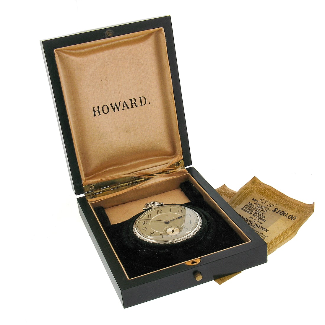 E. Howard Watch Co. Series IV 14k White Gold Open Face Pocket Watch: E. Howard Watch Co. Series IV 14k White Gold Open Face Pocket Watch This exquisite Antique E. Howard Watch Co. Series IV Size N pocket watch is a stunning example of American craftsmanship from the la