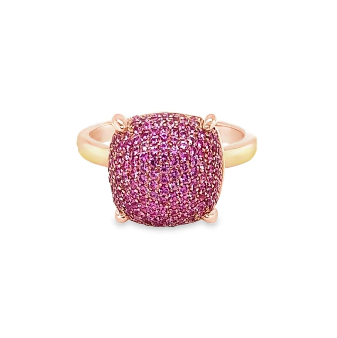 Tiffany & Co. Paloma Picasso Pink Sapphire Ring 18k Rose Gold Sugar Stacks: Tiffany & Co. Paloma Picasso Pink Sapphire Ring 18k Rose Gold Sugar Stacks This exquisite Tiffany & Co. Sugar Stacks ring, designed by Paloma Picasso, features stunning natural pink sapphires totaling