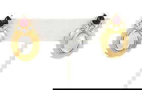 Christian Dior 18k Yellow Gold Diamond Ruby Pearl Stud Earrings: Christian Dior 18k Yellow Gold Diamond Ruby Pearl Stud Earrings Elevate your jewelry collection with these exquisite Christian Dior diamond and ruby stud earrings, crafted from luxurious 18k yellow go