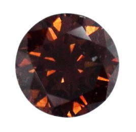 Loose Diamond - ROUND 1.02ct Fancy Dark Orange Brown