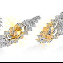 Boucheron 18K Yellow Gold Diamond Mountings for Pear Cut Earrings