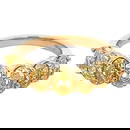 3.19ct Fancy Intense Yellow Diamond Half Eternity Ring in 18k Gold