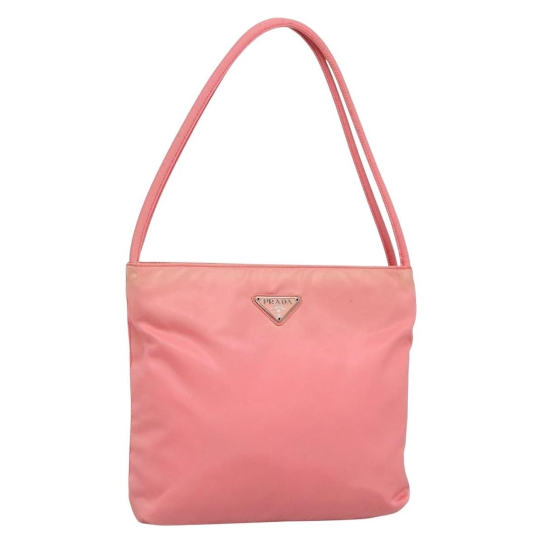 PRADA Pink Silver Nylon Tote Bag Made in Italy Auth 139941: PRADA Pink Silver Nylon Tote Bag Made in Italy Auth 139941 Elevate your accessory collection with this stylish PRADA Tote Bag, designed in a chic pink and silver color scheme. Crafted from durable nyl