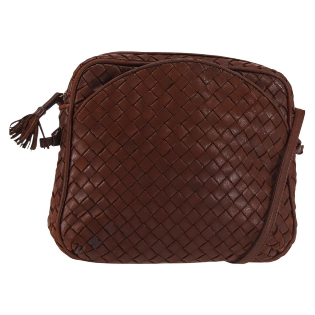 Bottega Veneta Intrecciato Leather Shoulder Bag Brown Gold Made in Italy: Bottega Veneta Intrecciato Leather Shoulder Bag Brown Gold Made in Italy Elevate your accessory collection with this authentic BOTTEGA VENETA INTRECCIATO Shoulder Bag. Crafted in Italy from high-quali