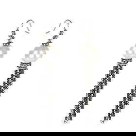 David Yurman Sterling Silver Pearl Diamond Tassel Earrings with Papers: David Yurman Sterling Silver Pearl Diamond Tassel Earrings with Papers Enhance your jewelry collection with these exquisite David Yurman Sterling Silver Pearl and Diamond Tassel Earrings. Crafted in t