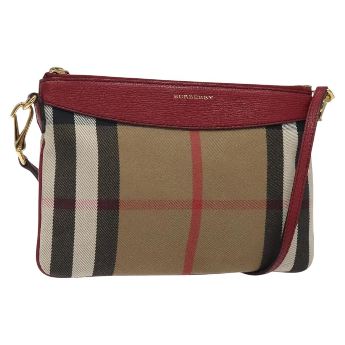 Burberry Nova Check Gold Beige Canvas Shoulder Bag Made in Italy: Burberry Nova Check Gold Beige Canvas Shoulder Bag Made in Italy This authentic Burberry Nova Check Shoulder Bag is a stylish accessory crafted from durable canvas in a chic gold and beige color combi