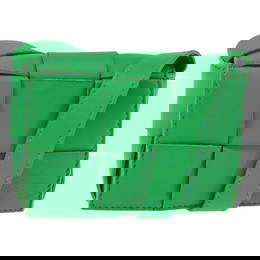 Bottega Veneta Maxi Intrecciato Candy Green Leather Shoulder Bag