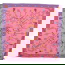 HERMES Carre 140 Scarf LES CLES Silk Purple Made in France