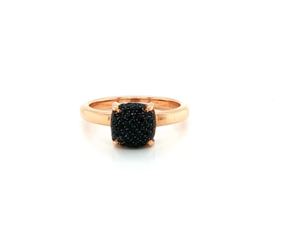 Tiffany & Co. Paloma Picasso Sugar Stacks Ring Black Spinel 18k Rose Gold: Tiffany & Co. Paloma Picasso Sugar Stacks Ring Black Spinel 18k Rose Gold Discover the elegance of the Tiffany & Co. Paloma Picasso Sugar Stacks Ring, expertly crafted in luxurious 18k rose gold. This