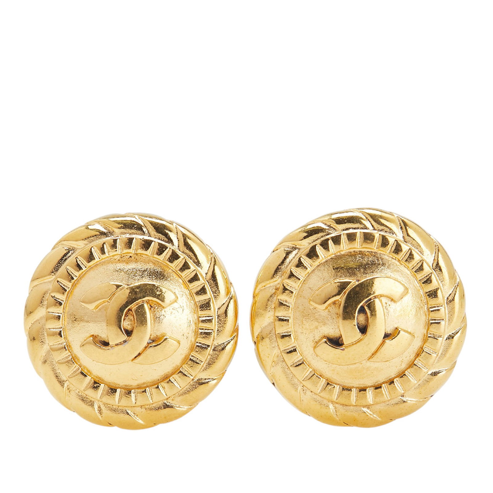 Chanel Gold Plated CC Logo Clip On Earrings France: Chanel Gold Plated CC Logo Clip On Earrings France Elevate your accessory collection with these stunning Chanel Gold Plated CC Logo Clip-on Earrings. Crafted with a luxurious gold-plated finish, these